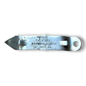 Vintage Falstaff Beer Metal Church Key Bottle Opener Vaughan USA St Louis
